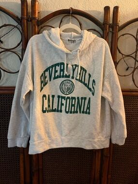 BUCKETLIST Heather Gray Pullover Hoodie with Green Graphic